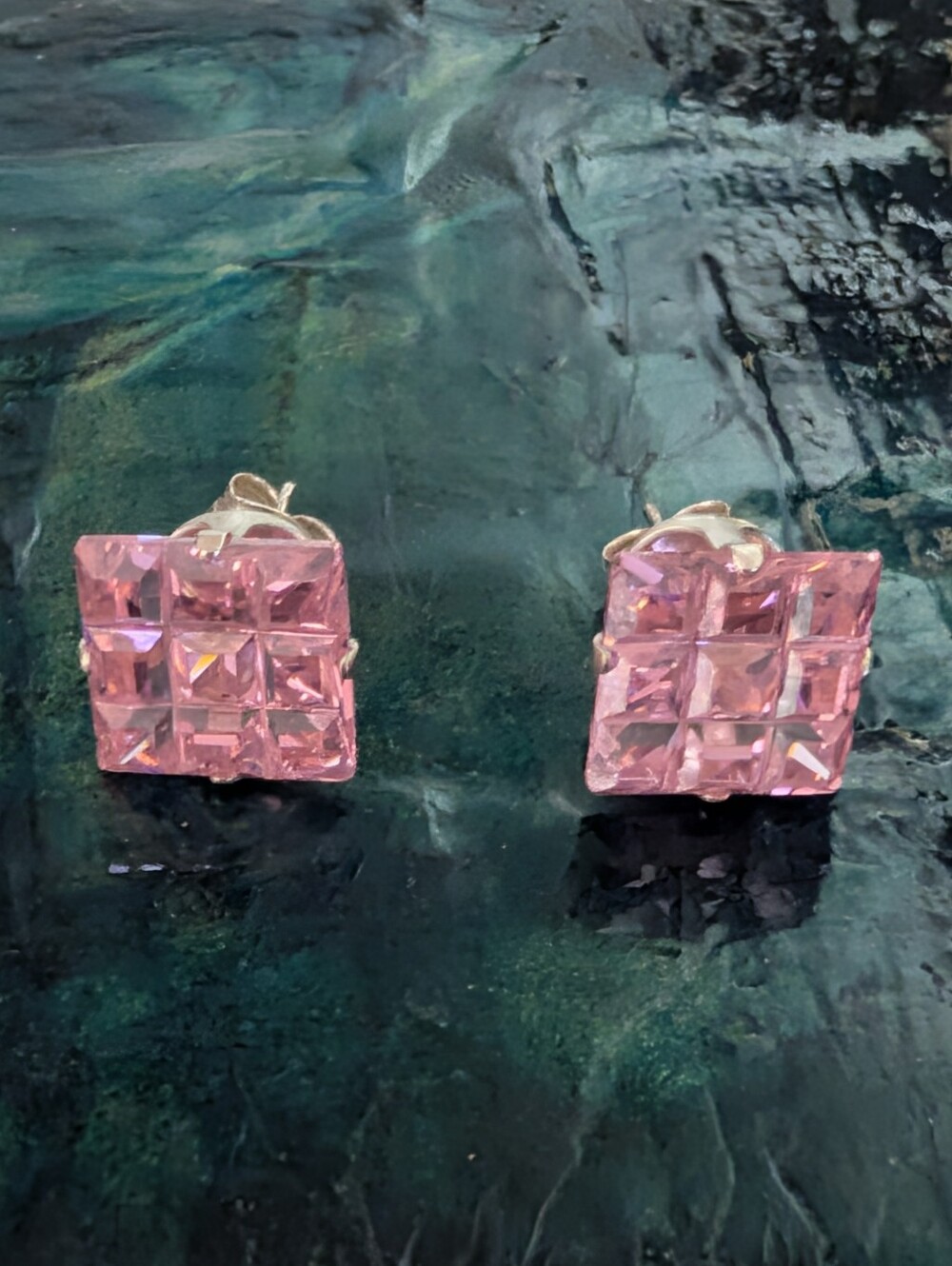 🆕 Pink Simulated Topaz CZ Earrings 925 Sterling Silver Earrings